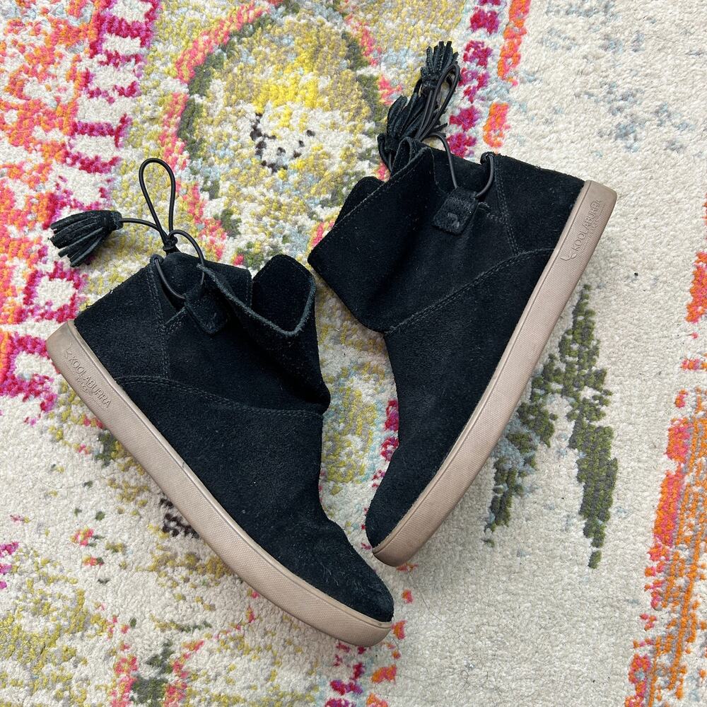 Koolaburra by UGG Skyller Ankle Boot Bootie 7 Style 1092579 Black Suede Tassel